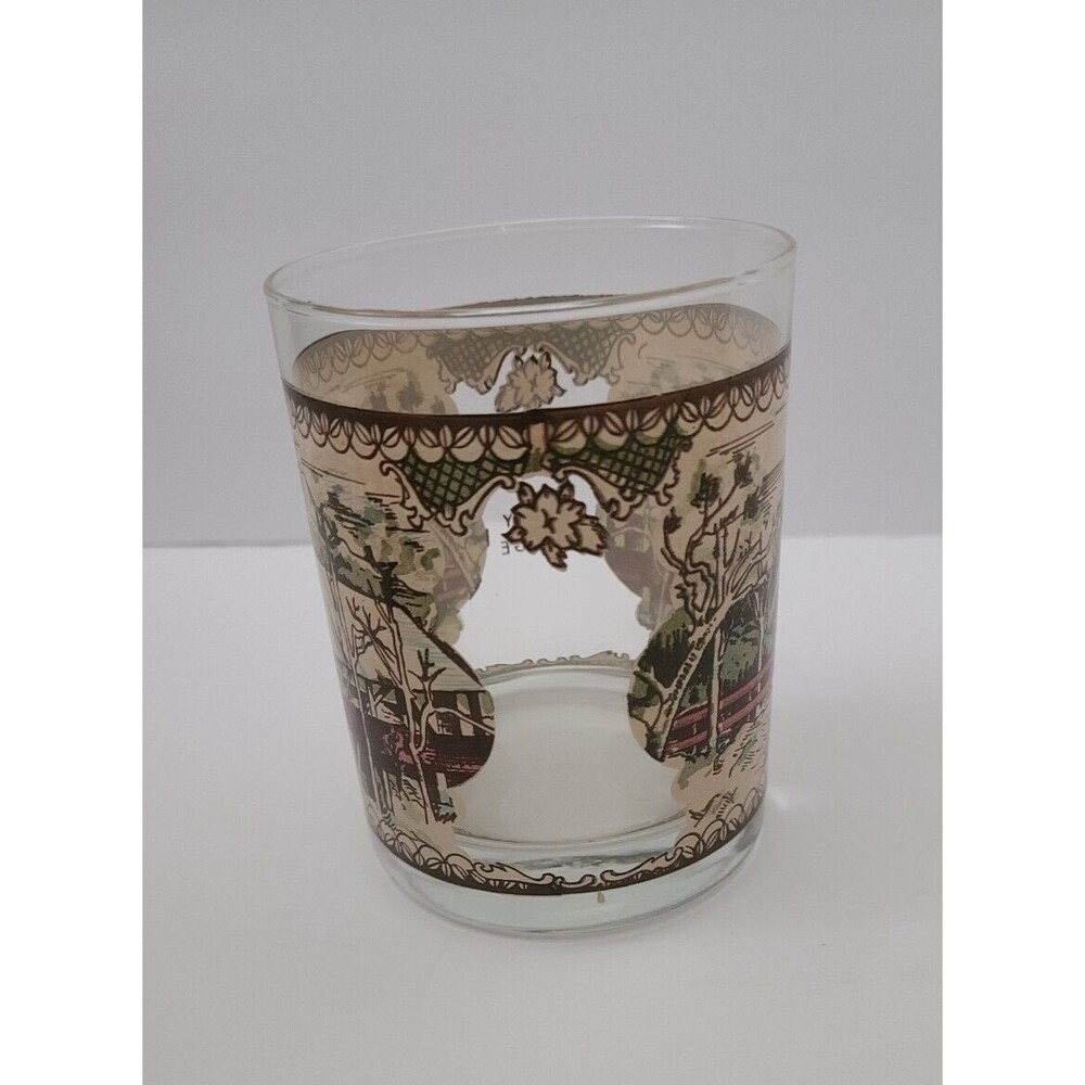 Vintage Johnson Brothers Friendly Village Glass 4" x 3" Brown Cream - Picture 4 of 5